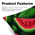 thumbnail image 2 of Watermelon Velvet Bed Pillow Throw Covers Pillow Inserts Throw Pillows with Unique Patterns - Set of 2, Sizes 16x16, 18x18, 20x20 Inches for Various Occasions, 2 of 6