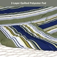 thumbnail image 6 of SUNCREAT Double Hammock, Extra Large Quilted Fabric Swing with Hardwood Spreader Bars,Blue&Aqua, 6 of 8