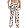 thumbnail image 2 of Bixox Men's Tulips Flowers Patterned Pajama Pants with Pockets Lounge Clothes for Home, 2 of 5