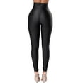 thumbnail image 4 of Women's Black High Rise Tight Leggings with Waist Cincher, 4 of 4