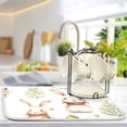 thumbnail image 5 of Rabbits Oranges Leaves Dish Drying Mat Dish Drainer Rack Mats Water Absorbent Non-Slip Easy Clean Heat Resistant for Kitchen Counter, 5 of 8