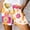 Light Pink, variant on HAIJIE Women Swim Shorts Elastic High Waist Tailored Shorts Short Pants Beach Shorts for Girlfriend Women Elastic Waist Embroidered Ruffle Shorts