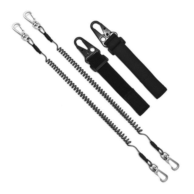 Visland Lanière de Canne à Pêche Réglable, Lanière Rétractable Robuste, Corde de Sécurité, Sangle de Attache, Ceinture de Kayak, Accessoires de Pêche