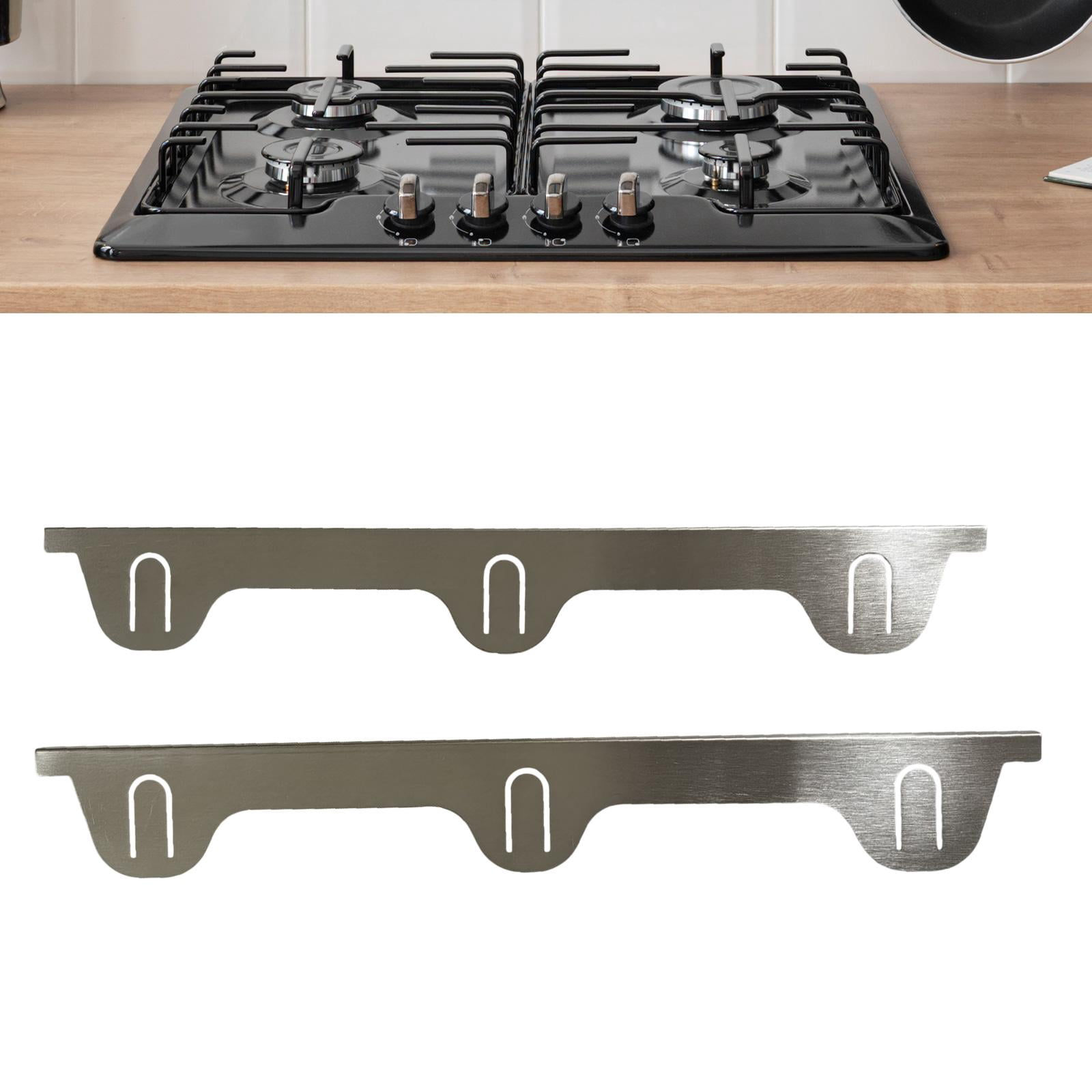 Fiocias 2 Pieces Stainless Steel Stove Gap Covers Kitchen Tool Side Guards Between Stove argent