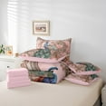 thumbnail image 6 of Castle Fairy Teens Vintage Flowers Animal Peacock Twin Bedding Sets 7-Piece,Chic Floral Pink Peony Bedding Comforter Set Microfiber,Retro Exotic Luxury Aesthetic Breathable Sheet Sets, 6 of 8