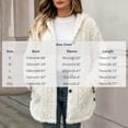 thumbnail image 3 of Zedker Women Hooded Button Up Fleece Jacket Long Sleeve Fuzzy Coat Loose Warm Outerwear with Pockets White Jackets for Women, 3 of 6
