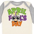 thumbnail image 4 of Inktastic April Fools Day with Funny Face Replacing O Boys or Girls Long Sleeve Baby Bodysuit, 4 of 5
