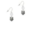 thumbnail image 2 of Delight Jewelry Silvertone Wolf Head Silvertone Leaf French Earrings, 2 of 5