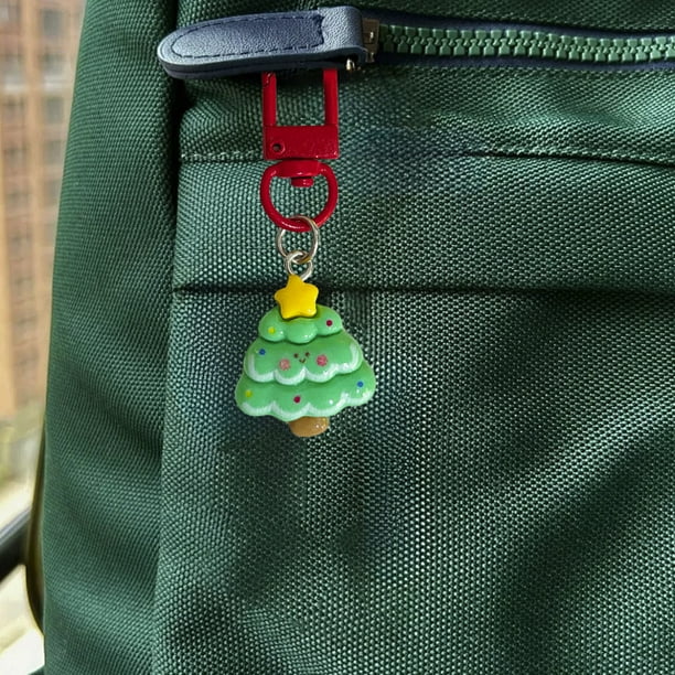 Adornos navideños, regalos navideños, llaveros navideños, accesorios para coche, llaveros bonitos para bolso, mochila, monedero, adorno de plástico.