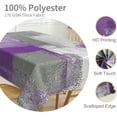 thumbnail image 3 of 60x84inches Purple and Grey Modern Table Cloth Abstract Art Painting Rectangle Tablecloth Spillproof Wipeable Lavender Fabric Table Cover for Kitchen Dining Room Wedding Buffet Party Supplies, 3 of 7