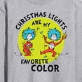 thumbnail image 3 of The Cat in the Hat - Christmas Lights Are My Favorite Color - Men's Long Sleeve T-Shirt, 3 of 5