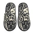 thumbnail image 1 of Fotbe Abstract Cat Faces Pattern Pantuflas Peludas para Mujer con Estampado, Zapatillas de Peluche, Zapatos de Invierno para Casa, Uso Interior y Exterior-Large, 1 of 8