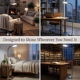 thumbnail image 6 of Lavish Home 63-Inch Adjustable Floor Lamp for Bedroom - Full Spectrum Natural Sunlight Lamp for Office with Bendable Neck for Reading Light, Craft, Studying, and Esthetician Light (Chrome), 6 of 8