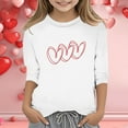 thumbnail image 2 of QHFBli Kids Valentine Shirt Girls Valentines Shirts Cute Heart Grpahic Long Sleeve Tee Tops, 2 of 3