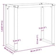 thumbnail image 2 of vidaXL Dining Table Legs O-Frame 31.5"x15.7"x28.7" Steel, 2 of 8
