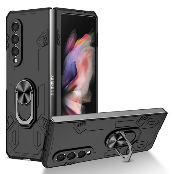 For Samsung Galaxy Z Fold 4 Rugged Shockproof Hybrid Magnetic Ring Case Cover