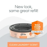 Diaper Genie Refill, Clean Laundry Scent, Max Odor Lock, 6.4m (21 ft), Holds Up to 270 Newborn Diapers