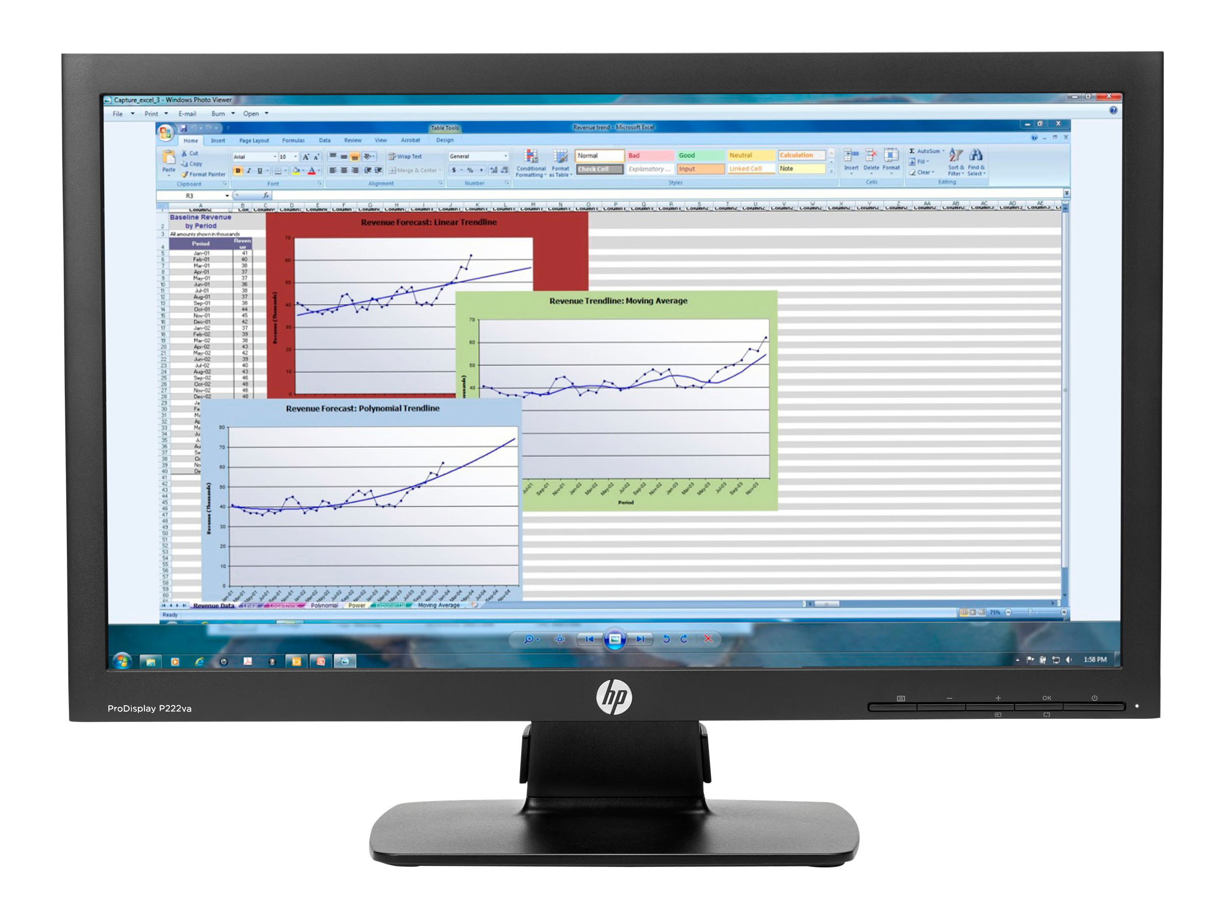 HP ProDisplay P222va - LED monitor - 21.5" (21.5" viewable) - 1920 x 1080 Full HD (1080p) @ 60 Hz - VA - 250 cd/m������ - 3000:1 - 8 ms - VGA, DisplayPort