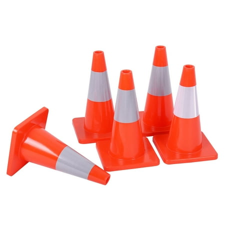 - Costway 5PCS Traffic Cones 18'' Slim Fluorescent Reflective Road Safety Parking Cones
