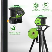 Huepar 360 Degree Self-Leveling Laser Level Green Beam Cross Line Laser Level Tool with 2 Plumb Dots
