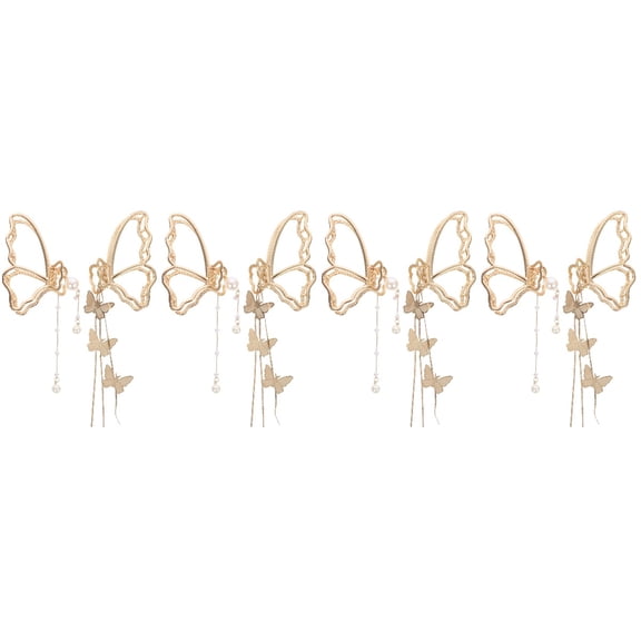 4 Pieces Girl Hair Accessory Flat Clips for Women Holder