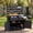Black, variant on 62.3" Outdoor Grill Cart with Stainless Steel Top – Solid Wood Patio Kitchen Cart, Raised Shelf, Drawers, BBQ Prep Table for Backyard, Brown