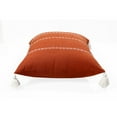 thumbnail image 6 of Estonia Hand-Woven Striped Linen Throw Pillow, Rust, 20" x 20", Count per Pack 1, 6 of 9