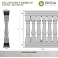 thumbnail image 2 of Ekena Millwork 42"H x 12'L Fiberthane Oxford Unassembled Balustrade Railing Kit, Style N (7 1/2" On-Center Spacing to Pass 4" Sphere Code), 2 of 6