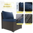 thumbnail image 3 of Gotland 12 Pieces Outdoor Patio Furniture Set PE Rattan Wicker Conversation Set w/10 Seats and 2 Coffee Tables, 3 of 7