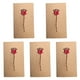 thumbnail image 2 of Fiudx Tarjeta de Papel Kraft Vintage, Diseño Hueco, Estilo Literario Sencillo, Página Interior En Contraste Rojo, Sobre Elegante, Ideal para Cumpleaños y Acción de Gracias, Juego de 5 Tarjetas, Tamañ, 2 of 2