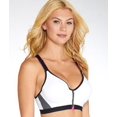 thumbnail image 3 of Women's Maidenform DM7991 Secure Zip Front Underwire Racerback Sports Bra (White/Black 38C), 3 of 3