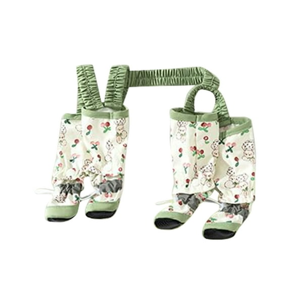 Pet AntiDust Pants, Waterproof & Anti-Slip PawProtectors, Adjustable with Suspender Boots for Outdoor Walking Hiking Rain, Suitable for Small, Medium Dogs