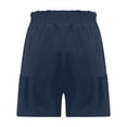 thumbnail image 5 of Women's Summer Shorts Lace-Up High Waist Solid Color Casual Loose Ruffle Wide Leg Short Pants, 5 of 5