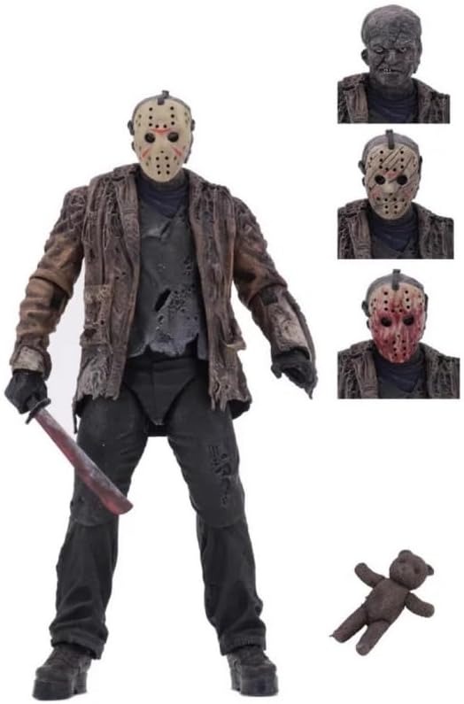 New Jason Figure, Fighting Replacement Head Jason Action Figures 18cm/7.1inch PVC Characters Decorations Handicrafts for Anime Fans Gifts