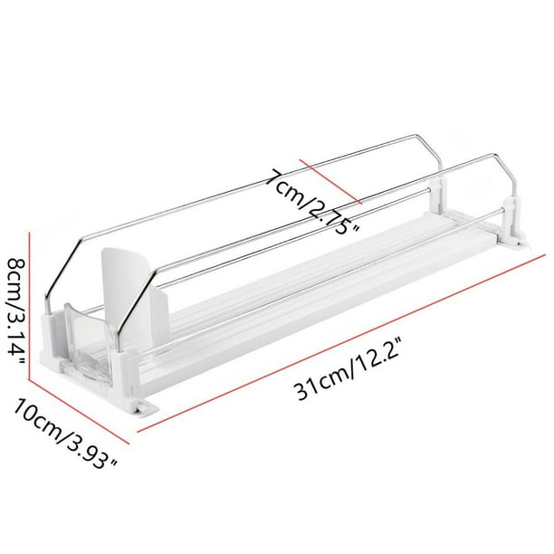 Xihbxyly Empujador de Bebidas para Refrigerador, Organizador Automático con Resorte, Estante para Bebidas de Gran Capacidad, Acceso Deslizante Suave, Ideal para Latas y Botellas, Fácil de Instalar, P