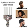thumbnail image 7 of Unique Bargains 1 Pc Metal Hair Pick for Women Men Afro Pick Multicolor, 7 of 7