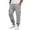 Gray, variant on Yungyresw Fall Joggers Pants For Men Drawstring Waist Warming Tapered Athletic Trousers Soft Comfortable Casual Cargo Pants Deep Green L