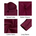thumbnail image 7 of Up-dating Women's Button Down Shirts Long Sleeve Basic Classic Soft Shirt Collared Dressy Casual Solid Color, 7 of 7
