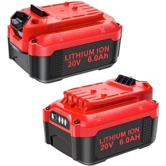 FSKE [Upgrade] Replacement for Craftsman 20V Battery 6000mAh V20 for CMCB205 CMCB204 CMCB206 CMCB202 CMCB201 20V Cordless Power Tools 2 Packs