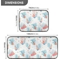 thumbnail image 2 of SKYSONIC Watercolor Coral Shell Kitchen Mats and Rugs Underwater Sea Life Floor Runner Area Rug Washable Carpet Perfect for Living Room Bedroom Entryway,19.7"x27.6"+19.7"x47.2", 2 of 7
