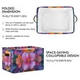 thumbnail image 2 of Yayeee Canvas Storage Basket with Handles for Shelves Fabric Bins Closet Organizer, Large Purple Flowers, 2 of 8