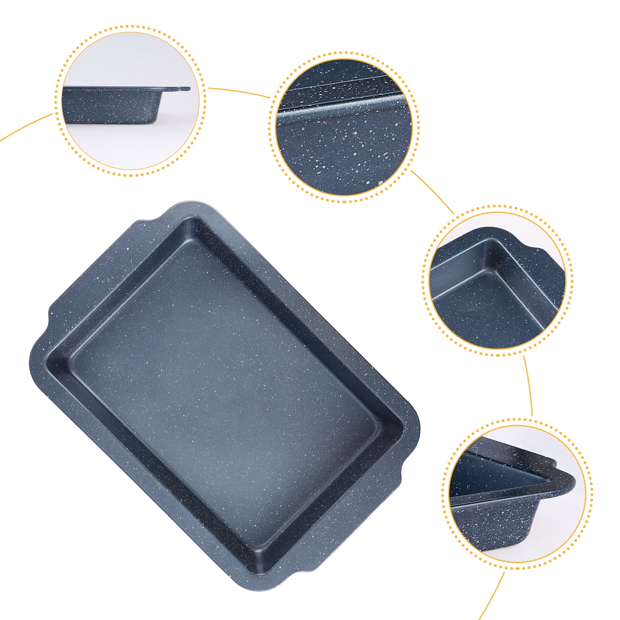 REGALWOVEN 3 Pcs Baking Sheet Pan, Cookie Sheets for Oven Cooking, Warp Resistant Nonstick Durable Cake Pan Black 15.7*10.6*2.0