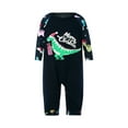 thumbnail image 2 of Elippeo Christmas Parent-child Outfit, Dinosaur Letter Printing Long Sleeve Round Collar Sleepwear/Jumpsuit for Adult/Baby/Kid/Dog, 2 of 10
