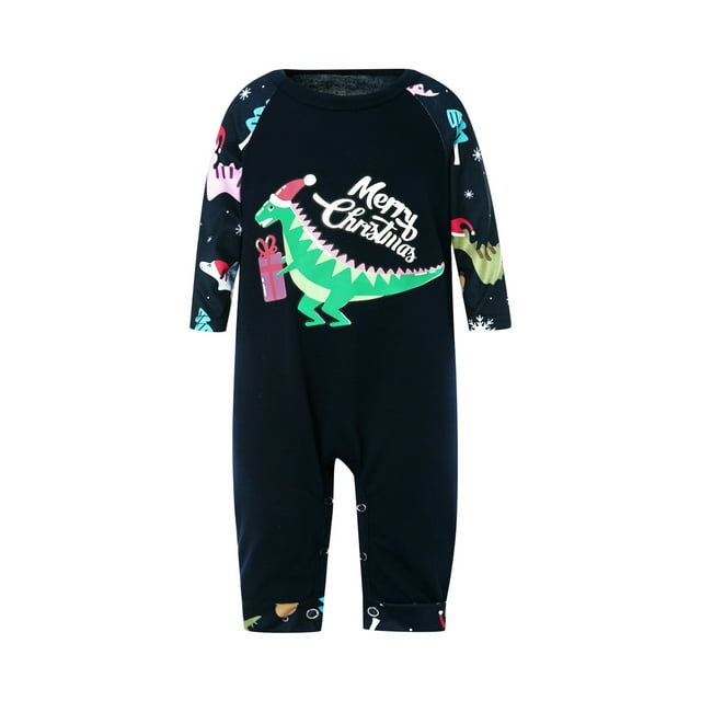 Faithtur Tenue de Noël Parent-Enfant, Pyjama/combinaison à Manches Longues Imprimé