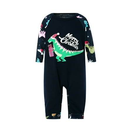

Afunbaby Family Matching Christmas Pyjamas Set Dinosaur Letter Print Pajamas PJs Set Xmas Sleepwear Nightwear for Mens Womens Kids