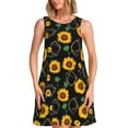 thumbnail image 1 of Balery Flower (2) Vestidos de verano para mujer con estampado: vestido holgado sin mangas, vestido playero informal y cómodo para días calurosos., 1 of 7