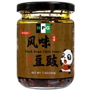 NPG Authentic Sichuan Black Bean Chili Sauce 7 Ounces 200g, Medium Hot and Tingling, Fermented Black Bean Hot Chili Sauce, Use as Topping, Sauce, Condiment