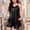 Black 1, variant on Wensltd Plus Size Pajamas for Women Set Backless Tank Top and Shorts Summer Fall Soft Lightweight Sleepwear