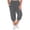 Dark Gray, variant on ABATAB Women's Plus Size Capri Sweatpants Joggers Summer Sports Cinch Cropped Pants Lounge Casual High Waisted Athletic Carpis with Pockets