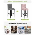 thumbnail image 3 of Red Boho Flower Bar Stool Covers Set of 6, Vintage Paisley Farmhouse Pattern Stretch Washable Bar Chair Covers with Backs, Removable Pub Counter Height Chair Cover for Kitchen Dining Room Cafe, 3 of 7